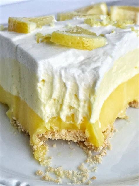 No Bake Triple Layer Lemon Pudding Pie Desserts Lemon Dessert