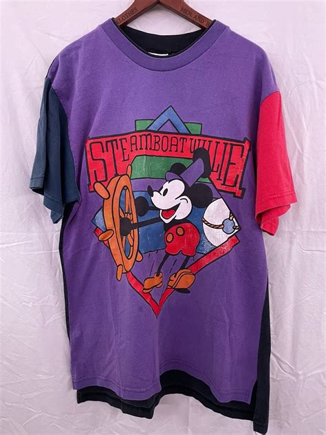 Vintage Mid 90’s Disney Steamboat Willie T-shirt Mult… - Gem