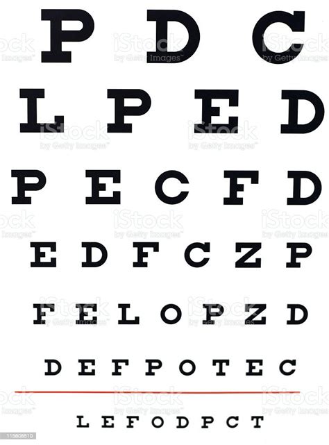 Eye Test Chart Stock Photo Download Image Now Alphabet Arrangement