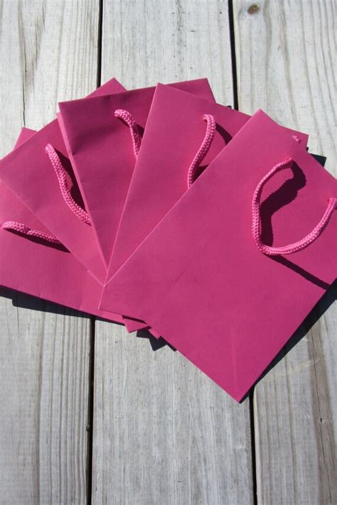 10 Pack 8x4x10 Hot Pink T Bags Etsy