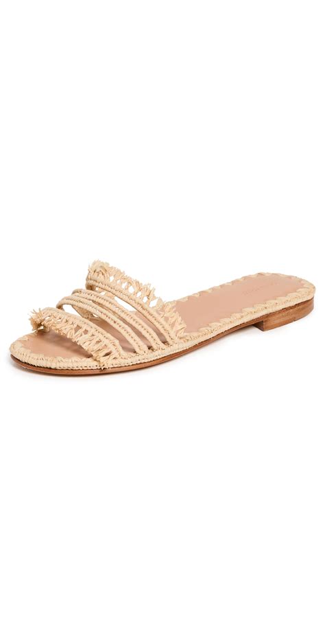 Carrie Forbes Carrie Forbes Mars Raffia Slides Editorialist
