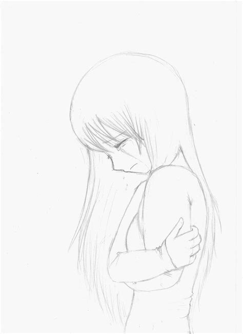 Sad Anime Girl Crying Picture Drawing Drawing Skill