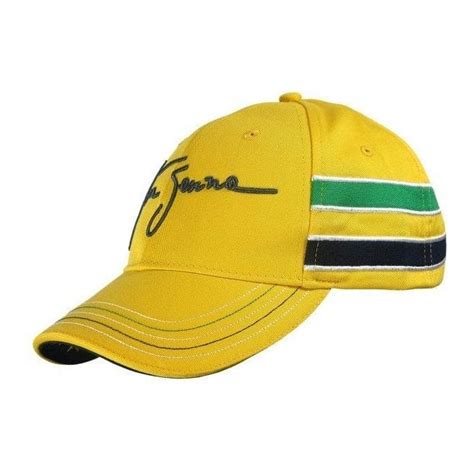 Ayrton Senna Collection Helmet Cap F1 Yellow Adult Motorsport