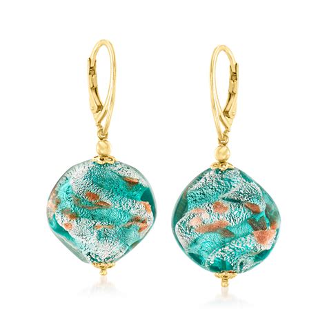 Italian Multicolored Murano Glass Bead Drop Earrings In 18kt Gold Over Sterling Ross Simons