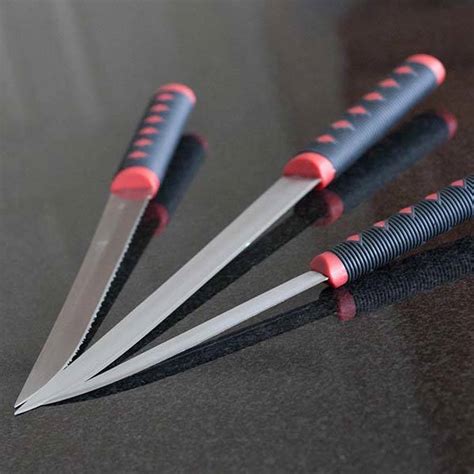 Ninja Knife Block With Three Katana Styled Kitchen Knives Gadgetsin