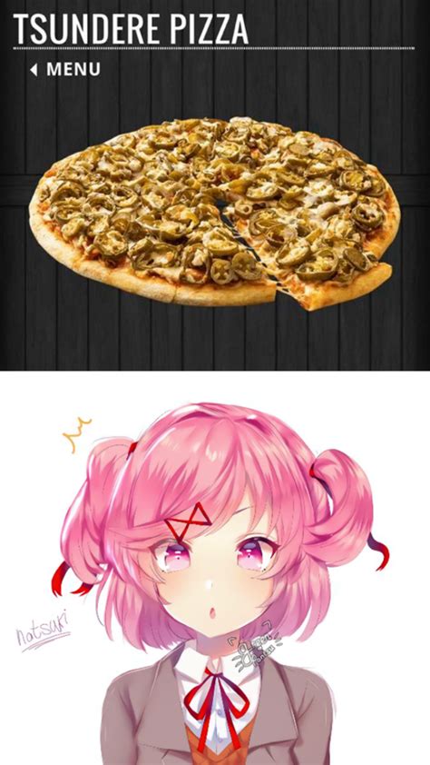 Natsuki Pizza Tsundere Pizza Know Your Meme