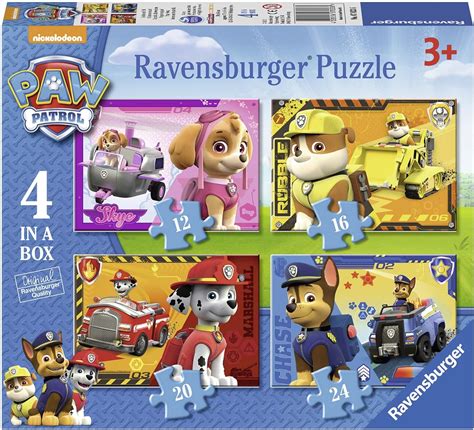 Ravensburger 7033 Paw Patrol 4 In A Box Jigsaw Puzzles 12