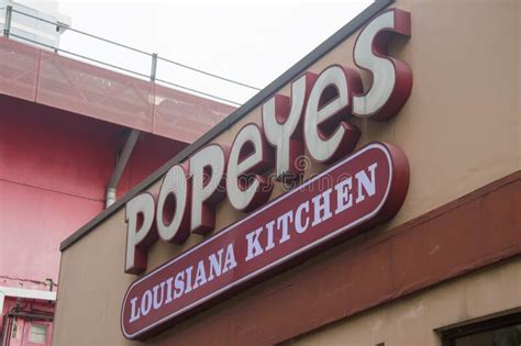 Popeyes Chicken Fast Food Restaurant Louisiana Kitchen Editorial Stock