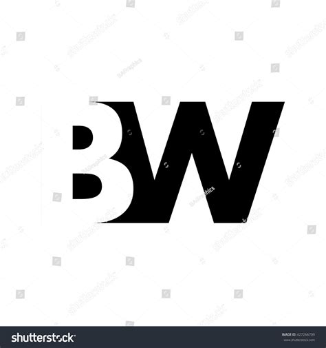 Bw Logo Vector Graphic Branding Letter Stock Vector 427266709
