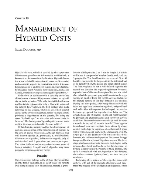 Calaméo Management Of Hydatid Cysts