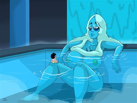 Rule Bath Bathing Big Breasts Blue Body Blue Diamond Blue Diamond Steven Universe Blue