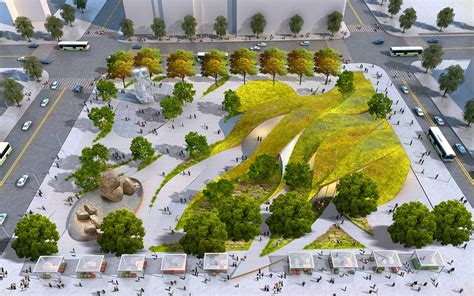Rolling Green Ribbons Proposed For New Urban Park In Downtown La