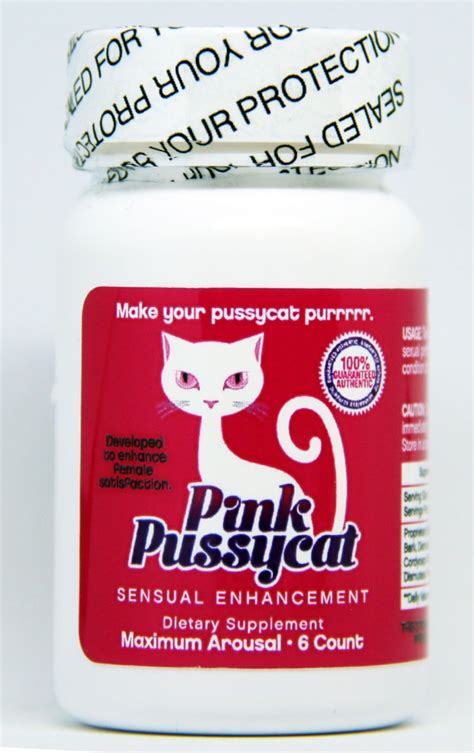 Pink Pussycat Female Sensual Enhancement 6 Pills Bottle 3000 Mg