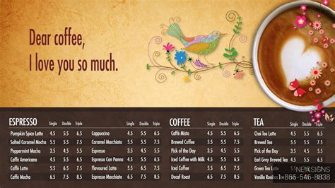 Coffee Shop Menu Digital Menu Board Design Qsr Nexsigns Youtube