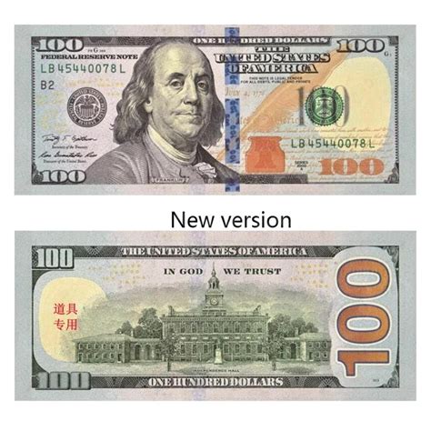 Buy Movie Prop Money Full Print 2 Sided 100 Pcs 100 Dollar Bills Stack