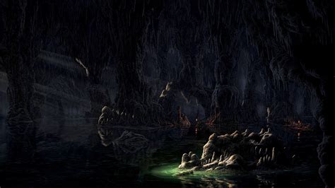 Fond Décran Forêt Art Fantastique Nuit Ouvrages Dart La Grotte