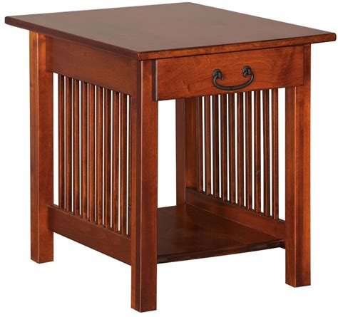 Mission End Table With Drawer V16 60 Our Country Hearts