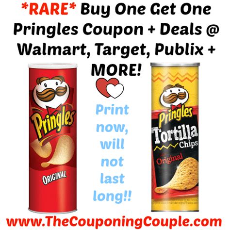 Rare Buy One Get One Pringles Coupon Deals Walmart Target Publix