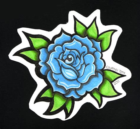 Blue Rose Tattoo Design By Metal Petey Flower On Deviantart