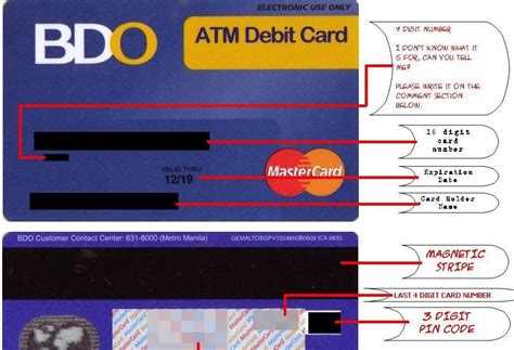 All About Internet Banking Bdo Atm Debit Card Anatomy