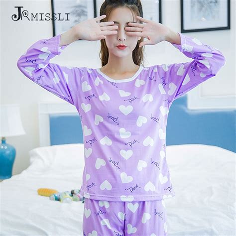 jrmissli cartoon women pajamas sets 2017 thin autumn long sleeve nightgown girls pajamas sets