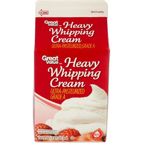Great value products provide families with affordable, high quality grocery and household consumable options. Great Value: Heavy Whipping Cream, 16 Fl Oz Reviews 2019