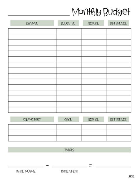 Monthly Budget Planners Free Printables Printabulls