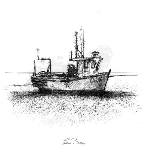 Original Fishing Boat Sketch Seanbriggs