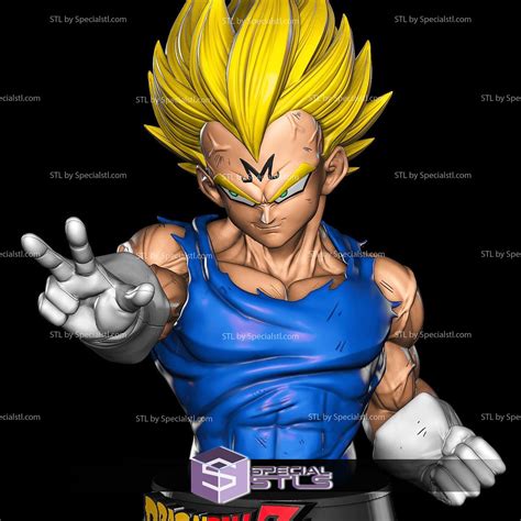 Majin Vegeta Bust 3d Model Specialstl