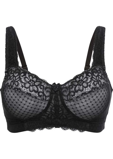 Soutien gorge de maintien séduisant avec bretelles rembourrées noir argent mat Bon G