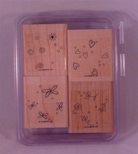 Amazon Com Stampin Up SPRINKLES Set Of Decorative Rubber Stamps Retired Arts Crafts Sewing
