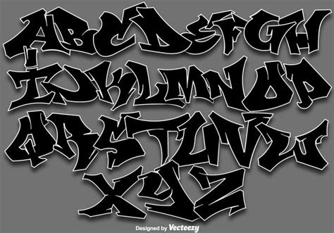 Vector Graffiti Alphabet Letters 150006 Vector Art At Vecteezy