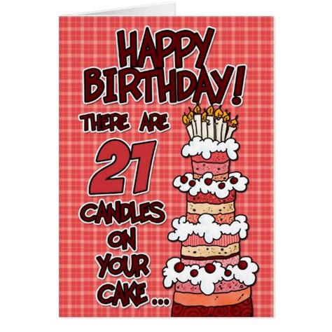 Happy Birthday 21 Years Old Greeting Card Zazzle