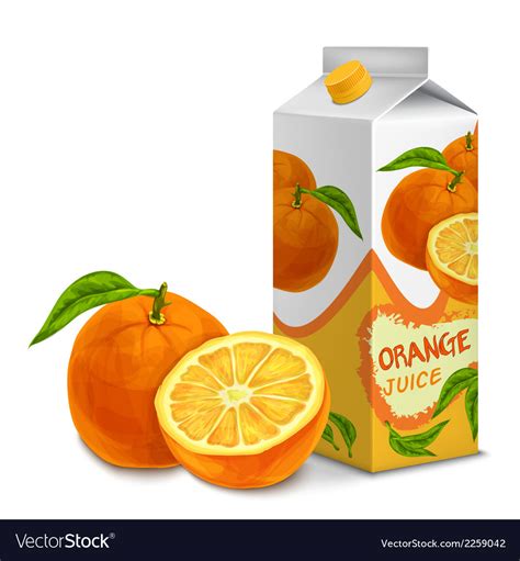 Juice Pack Orange Royalty Free Vector Image Vectorstock