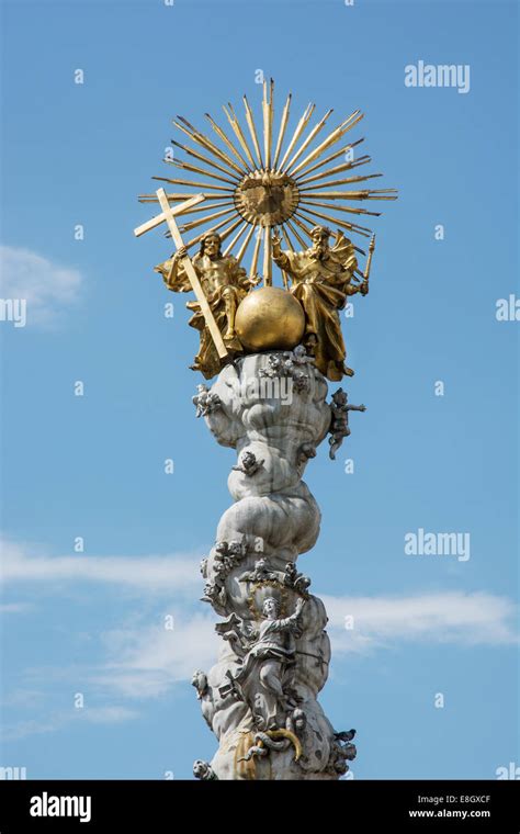 Famous Baroque Holy Trinity Column In Linz Austria Stock Photo Alamy