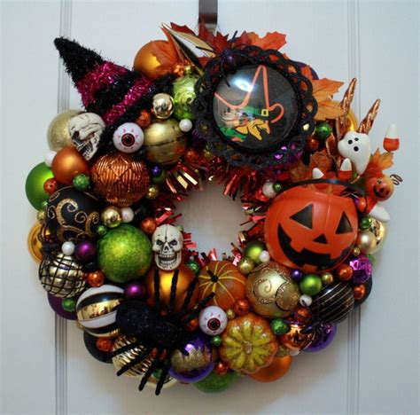 Halloween Ornament Wreath Vintage Inspired Halloween