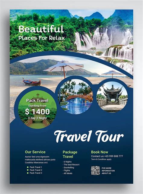 Travel And Tour Flyer Promo Template Psd Travel Advertising Design