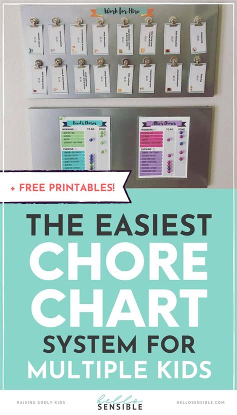 Diy Magnetic Chore Chart Customizable Chore Chart Template In 2020