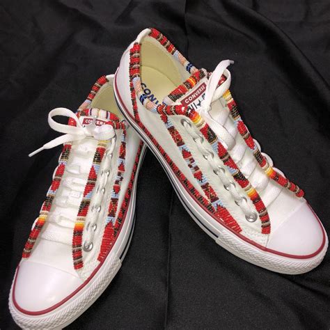 Custom Beaded Converse Shoes Twin Style In 2020 With Images