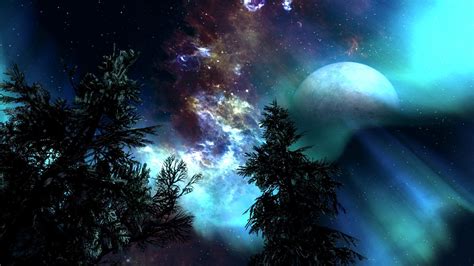 Moon And Aurora Borealis Wallpapers Top Free Moon And Aurora Borealis