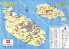 Large scale tourist map of Malta with roads and cities | Vidiani.com ...