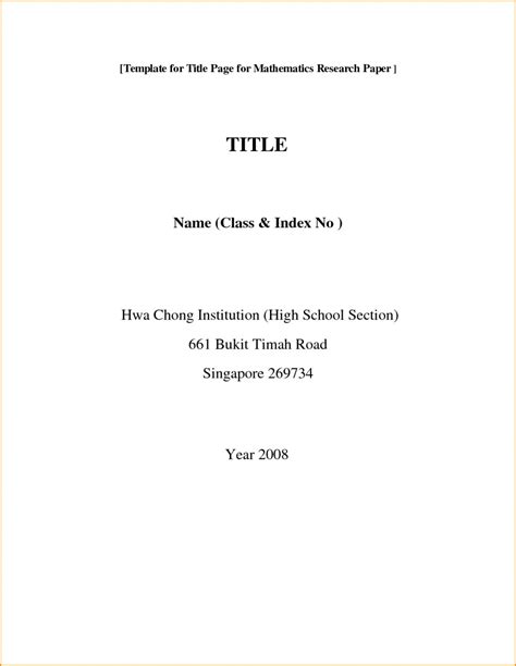006 Essay Cover Page Template Lab Report Title 282153 Thatsnotus