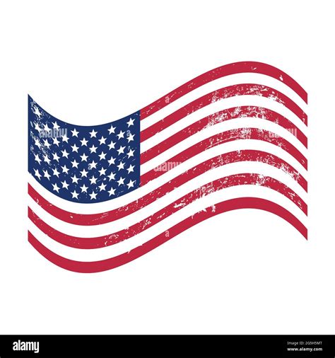 Grunge American Flag Waving Stock Vector Image And Art Alamy