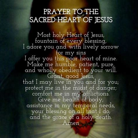 Prayer To The Sacred Heart Sacredheart Jesus Prayer Prayers Novena