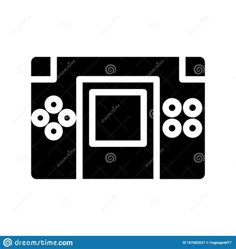 Icon Handheld Console In Glyph Style Vector Illustration And Editable