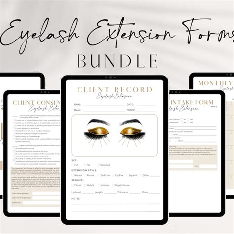 Eyelash Extension Consent Forms Etsy