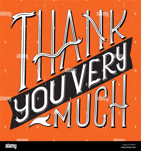 Vector Illustration Of Thank You Very Much Typography With Square Shape