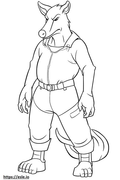 Bandicoot Full Body Coloring Page