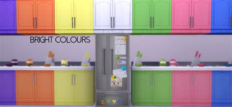My Sims 4 Blog Pastel And Bright Kitchen Recolors By Dreamcatchersims