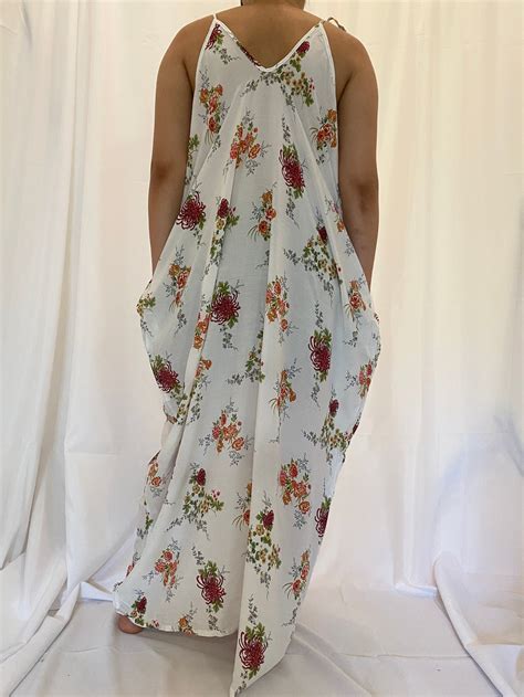 Rayon Summer Dress Maxi Summer Dress Sleeveless Floral Etsy